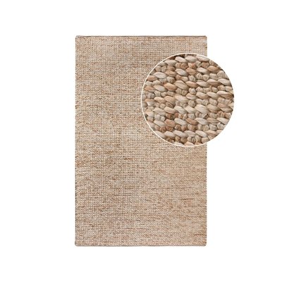 Tapis bohème rectangulaire en jute et coton tressé main 160x230 cm FEZ PIER IMPORT