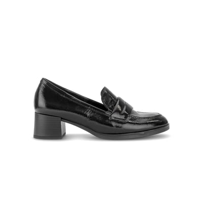 Mocassins en cuir verni à talon décroché GABOR