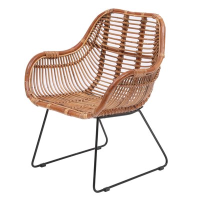 Lot de 2 chaises métal et rotin, JAIPUR NORDLYS