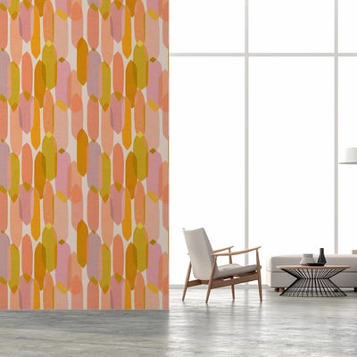 Papier peint patchwork pastel HEXOA