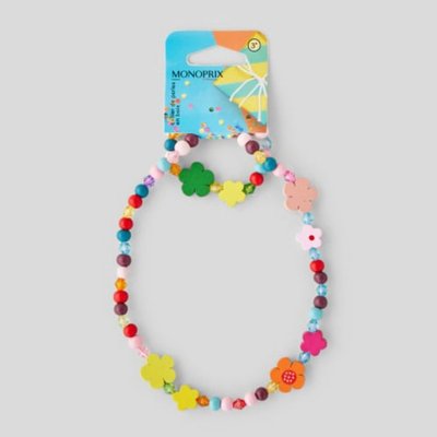 Collier de perles en bois MONOPRIX MAISON