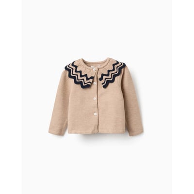 Cardigan en maille avec col à rayures ZIPPY