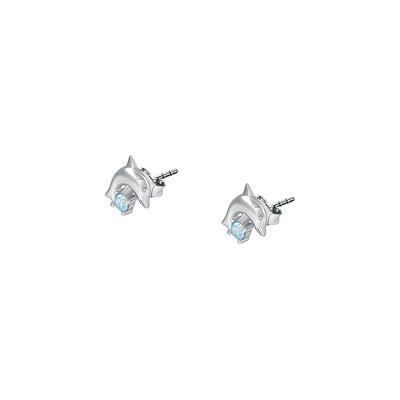 Puces en argent 925 et oxyde de zirconium CLEOR