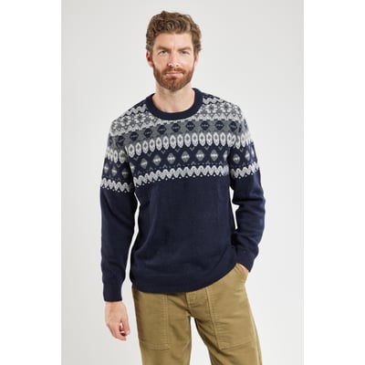 Pull jacquard en laine recyclée ARMOR-LUX