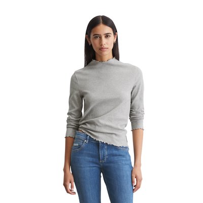 T-shirt long à côtes slim en jersey stretch en coton organique MARC O’POLO DENIM