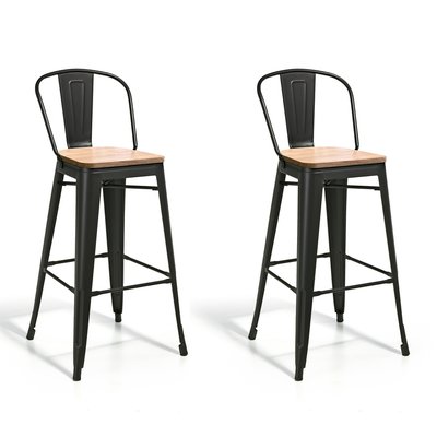 Lot de 2 tabourets de bar hauts, Meet HISPANOHOGAR