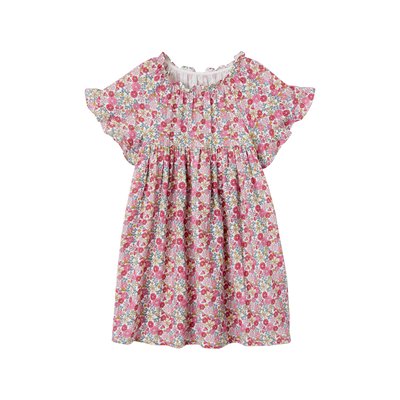 Robe à fleurs manches papillon volantées VERTBAUDET