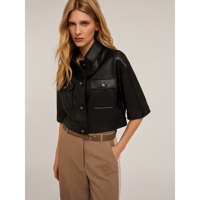 Veste cropped en tissu enduit avec doublure intérieure MOTIVI