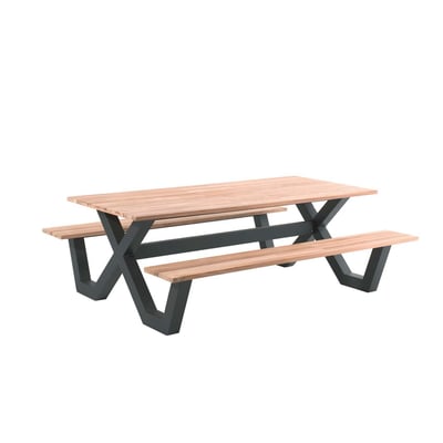 Table de pique-nique Carelli noire GESCOVA