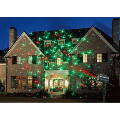 Laser de façade extérieur animé étoiles scintillantes rouge et vert FEERIC LIGHTS & CHRISTMAS