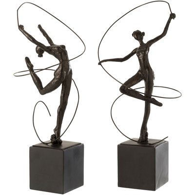 Sculptures en pierre, gymnastes (lot de 2) RECOLLECTION