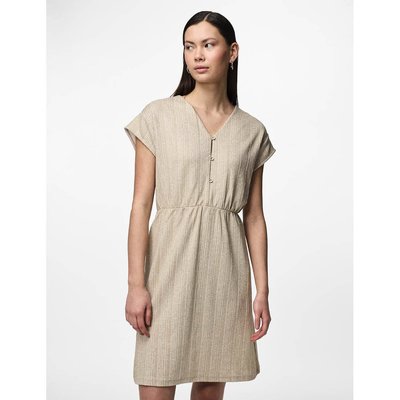 Kurzes Kleid mit schmalen Glitzerstreifen PIECES