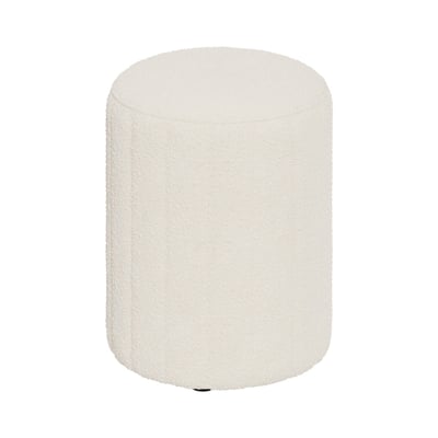 Pouf rond en tissu bouclé - EVA MAISON PAVANE