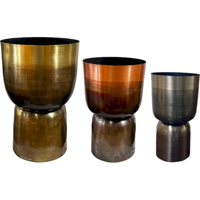 Cache-pot en métal, lot de 3, Moderno RECOLLECTION