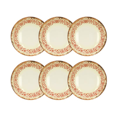 Lot de 6 assiettes creuses 21cm en porcelaine, PALAZZO OGO LIVING