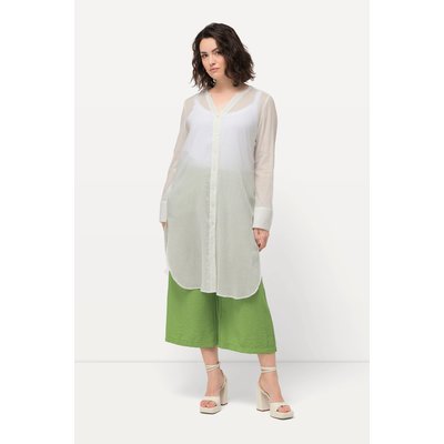 Blouse longue à tissu texturé. Ligne A avec ULLA POPKEN