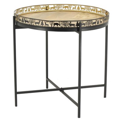 Table d'appoint Cerf en métal et bois Grand modèle AUBRY GASPARD