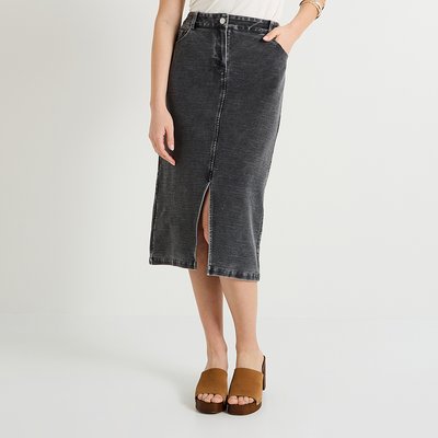 Jupe en maille effet denim GRAIN DE MALICE