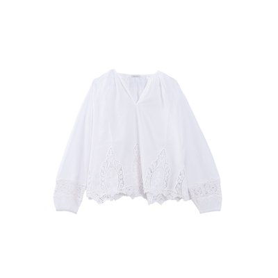 Blouse ample décor broderie dentelle IKKS