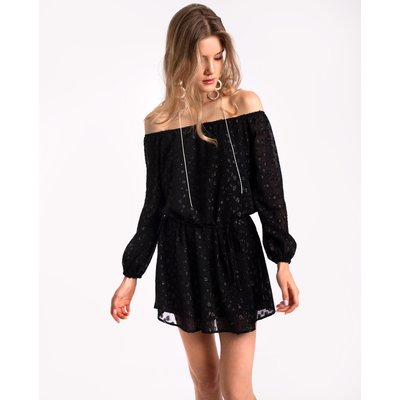 Robe Courte à Encolure Bardot Et Manches Longues THE-ARE