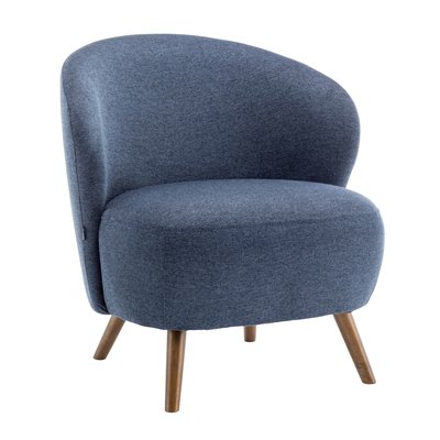 Fauteuil relax en bois d'hévéa et tissu, JERRY OVIALA