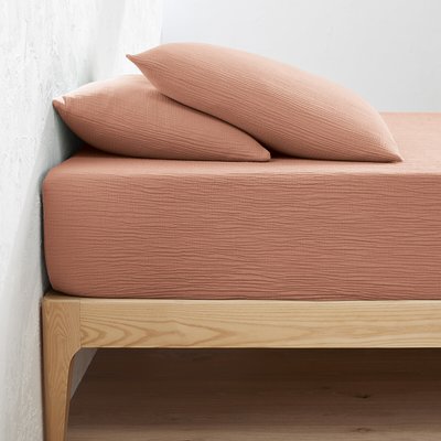 Drap-housse uni gaze de coton bonnet 30cm, Kumla LA REDOUTE INTERIEURS