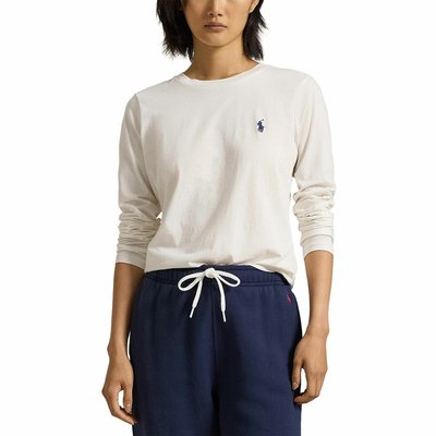 Cotton Logo T-Shirt with Crew Neck and Long Sleeves POLO RALPH LAUREN