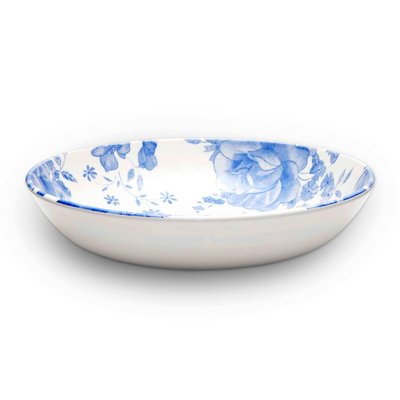 Set of 4 Blue Floral Pasta Bowls WADE POTTERY