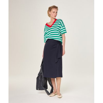 T-shirt col V en coton et soie RODIER