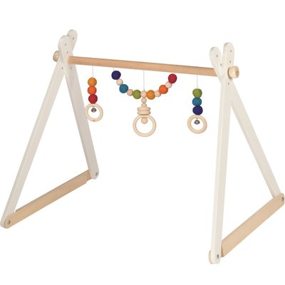 Portique d'activités en bois arc-en-ciel GOKI