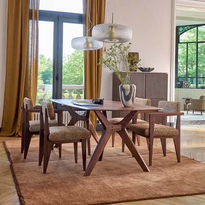 Table rectangulaire en noyer massif, Maricielo AM.PM