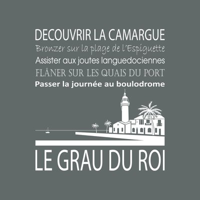 Tableau Mural Le Grau-du-roi ILLUSTRATION CEANOTHE