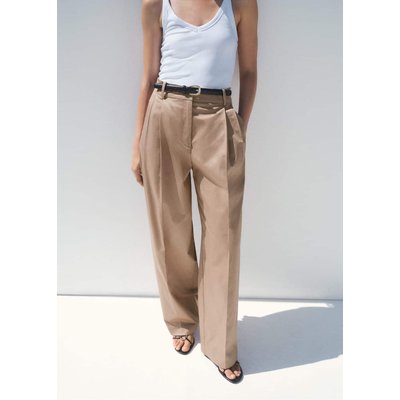 Pantalon coton droit à pinces MANGO