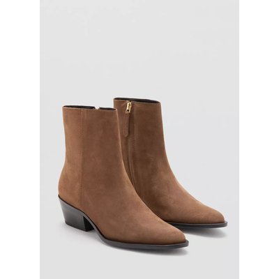 Bottine talon suède MANGO