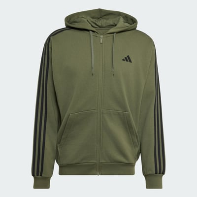 Sweat-Shirt À Capuche Zip Intégral French Terry 3 Bandes Essentials Sweat-Shirt À Capuche Zip Intégral French Terry 3 Bandes Essentials ADIDAS SPORTSWEAR