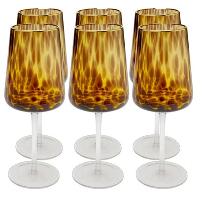 Lot de 4 verres à vin, CARAMEL KARE DESIGN