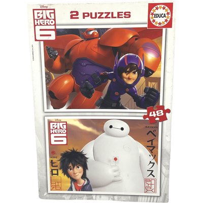 Puzzles 2x48 pièces Big Hero 6 Disney - Bon état EDUCA