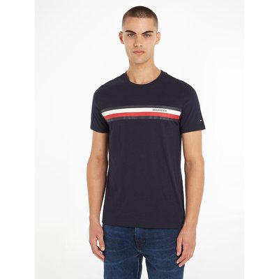 Logo Print Cotton T-Shirt with Crew Neck and Short Sleeves TOMMY HILFIGER