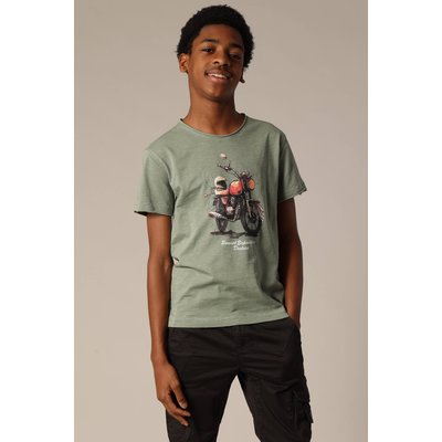 T-shirt col rond avec imprimé moto sur le devant KINAN DEELUXE