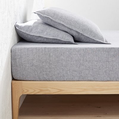 Drap housse lin lavé, bonnet 30cm, Linot LA REDOUTE INTERIEURS