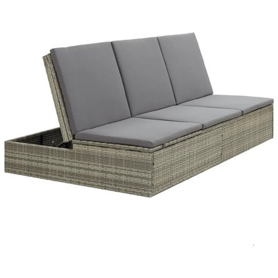 Canapé de jardin convertible avec coussin HOME MAISON