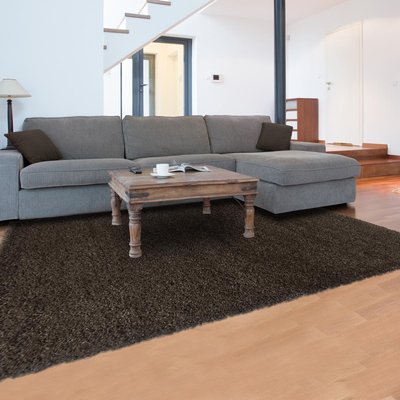 Tapis poils longs shaggy tissé motif uni UNI B UN AMOUR DE TAPIS