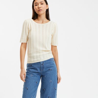 Pull col rond en fine maille LA REDOUTE COLLECTIONS