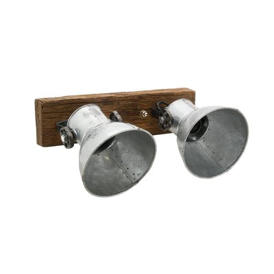Applique en bois recyclé et métal 2 lampes AUBRY GASPARD
