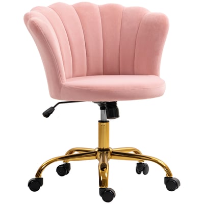 Chaise de bureau Velours (100% polyester) HOMCOM