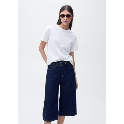 T-shirt broderies ajourées MANGO
