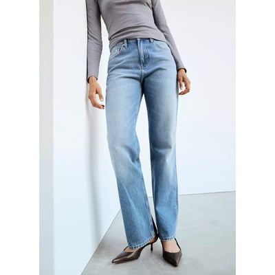 Jean droit taille haute MANGO