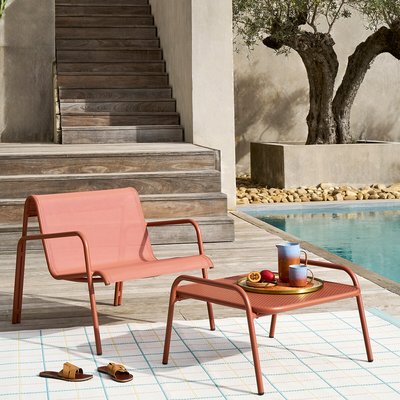 Niedriger Gartensessel aus Aluminium und Textilene Lysa LA REDOUTE INTERIEURS