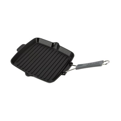 Grill Carré En Fonte Manche Rétractable - 24 Cm STAUB