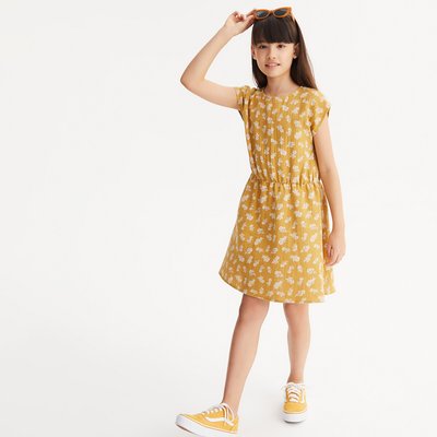 Sleeveless Flared Dress in Cotton Gauze LA REDOUTE COLLECTIONS